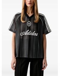 adidas - Logo-Embroidered Mesh T-Shirt - Lyst