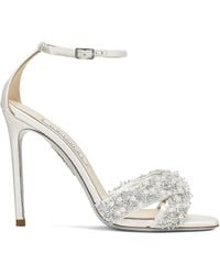 Aquazzura - 105Mm Melodie Crystal-Embellished Sandals - Lyst