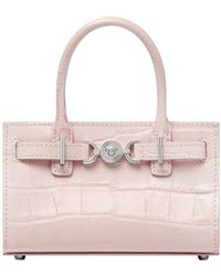 Versace - Mini Handtasche mit Kroko-Effekt - Lyst