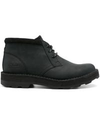 Clarks - Corston Db Wp Leather Boots - Lyst