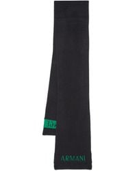ARMANI EXCHANGE - Logo Intarsia-Knit Scarf - Lyst