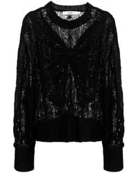 B+ AB - Bow-embellished Cable-knit Jumper - Lyst