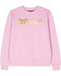 Just Cavalli - Logo-Print Cotton Sweatshirt - Lyst