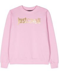 Just Cavalli - Logo-Print Cotton Sweatshirt - Lyst