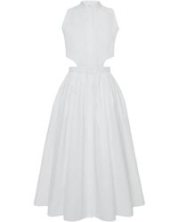 Alexander McQueen - Organic Cotton Midi Dress - Lyst