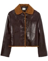 Claudie Pierlot - Shiny-Effect Leather Jacket - Lyst
