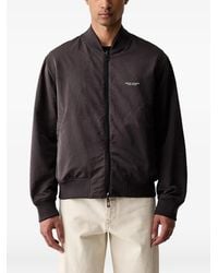 ARMANI EXCHANGE - Logo-Patch Bomber Jacket - Lyst
