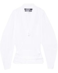Jacquemus - Colombe V-Neck Blouse - Lyst