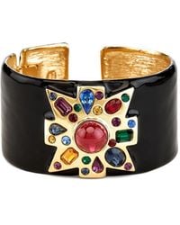 Kenneth Jay Lane - Cross-Motif Ruby Bracelet - Lyst