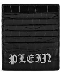 Philipp Plein - Croco Printed Leather Credit Card Holder Gothic Plein - Lyst