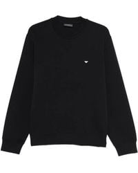 Emporio Armani - Cotton Crewneck Sweatshirt - Lyst