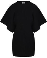 P.A.R.O.S.H. - Ribbed Flared-Sleeve Mini Dress - Lyst