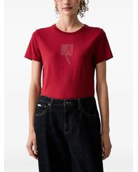 ARMANI EXCHANGE - Crystal-Embellished Logo T-Shirt - Lyst