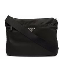 Prada - Triangle Logo Shoulder Bag - Lyst