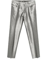 SAPIO - Metallic-Finish Pressed-Crease Trousers - Lyst