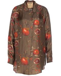 Uma Wang - Top Asimétrico Con Estampado De Granadas - Lyst
