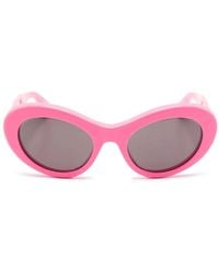 Balenciaga - Sonnenbrille Mit Rundem Gestell - Lyst