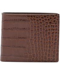 Tom Ford - Bi-Fold Wallet With Embossed Crocodile Effect - Lyst
