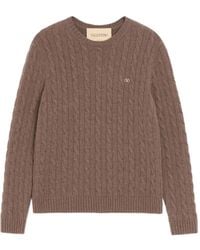 Valentino Garavani - Vlogo Signature Cable-Knit Sweater - Lyst