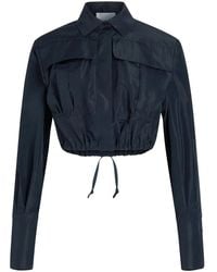 Patou - Cropped Faille Safari Shirt - Lyst