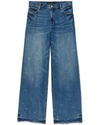 Purple Brand - Rhinestone-embellished Wide-leg Jeans - Lyst