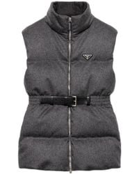 Prada - Loden Down Vest - Lyst
