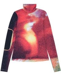 MM6 by Maison Martin Margiela - Printed Turtleneck Top - Lyst