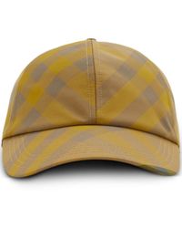Burberry - Checked Cotton Cap - Lyst