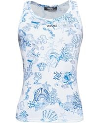 Versace - Sea Life-Print Tank Top - Lyst