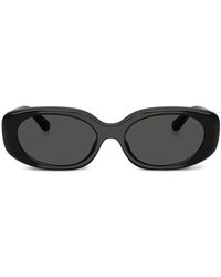 COACH - Oval-Frame Logo Sunglasses - Lyst