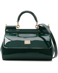 Dolce & Gabbana - Small Sicily Patent-leather Tote Bag - Lyst