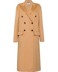 Prada Doppelreihiger Mantel - Braun