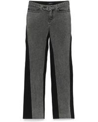 Mugler - Tweekleurige Straight Jeans - Lyst