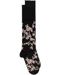Femme Vêtements Chaussettes & Bas Chaussettes Chaussettes bottes à fleurs en jacquard Simone Rocha en coloris Rose 