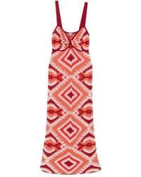 Johanna Ortiz - Vintage Affair Geometric-Pattern Midi Dress - Lyst