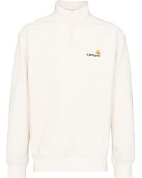 Carhartt - Logo-Embroidered Half-Zip Sweatshirt - Lyst