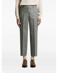 Peserico - Pressed-Crease Turn-Up Trousers - Lyst