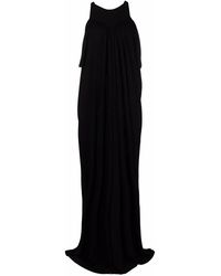 Alberta Ferretti - Sleeveless Draped Evening Dress - Lyst
