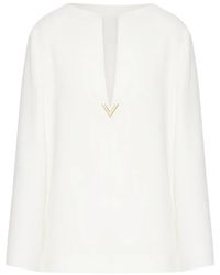 Valentino Garavani - Vlogo Cady Couture Blouse - Lyst
