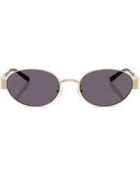 Tory Burch - Logo-Detail Oval-Frame Sunglasses - Lyst