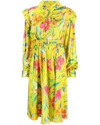 Balenciaga - Floral Jacquard Off-shoulder Dress - Lyst