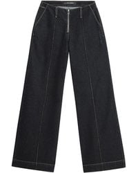 KARL LAGERFELD - Front-Zip Panelled Jeans - Lyst