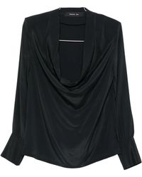 FEDERICA TOSI - Long-Sleeve Draped Top - Lyst