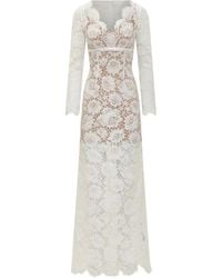 Self-Portrait - Vestido de fiesta con encaje floral - Lyst