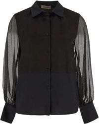 Gentry Portofino - Semi-Sheer Sleeve Shirt - Lyst