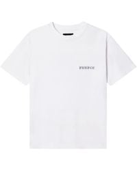 Purple Brand - Gothic-Print Cotton T-Shirt - Lyst