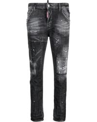 DSquared² - Low-Rise Distressed Skinny Jeans - Lyst