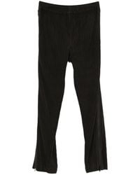 Homme Plissé Issey Miyake - Pleated-Design Zip-Detailing Trousers - Lyst