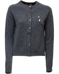 N°21 - Embellished Wool Cardigan - Lyst