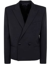 Balmain - Wool Double-Breasted Blazer - Lyst